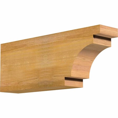 Ekena Millwork Mediterranean Rough Sawn Rafter Tail, Western Red Cedar, 6"W x 12"H x 32"L RFT06X12X32MED00RWR